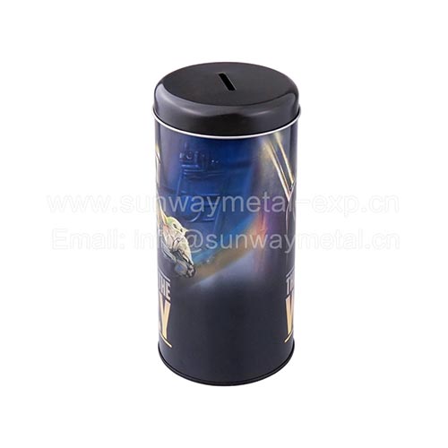   round tin/coin bank